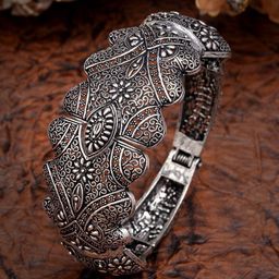 Anouk German Silver Oxidized Kada Bangle-picture-36
