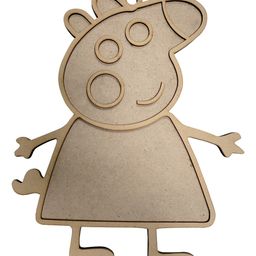 Mold Your Memories DIY Peepa Pig Theme Mosaic Art Contains Wooden Base Mosaic Tiles Adhesive Grouting Powder Colour Paint Brush - Multicolor image 3