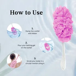 CareDone Soft Long Loofah with Handle image 4
