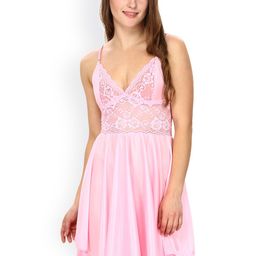 Secret Wish Pink Satin & Lace Baby-Doll BD-E69-381-image-21