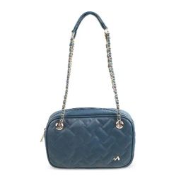 Metro Blue Quilted Medium Shoulder Handbag-image-41