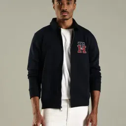 Tommy Hilfiger Navy Cotton Regular Fit Jacket-picture-15