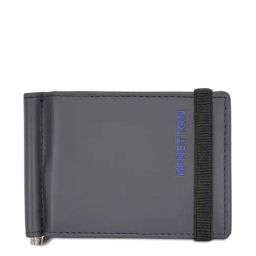 United Colors of Benetton Emberto Navy Leather Solid Money Clip Wallet-27