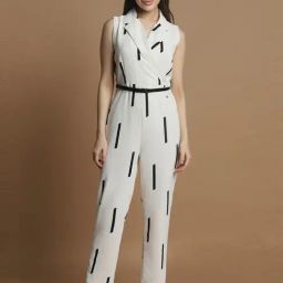 Allen Solly White Printed Jumpsuit-image-31