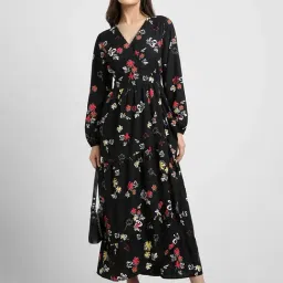 Allen Solly Black Printed Maxi Dress-picture-20