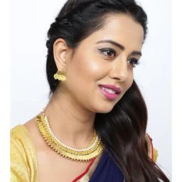 Zaveri Pearls Gold Tone Goddess Laxmi Temple Coin Necklace & Earring Set-ZPFK5245-image-65