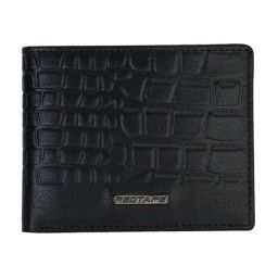 Red Tape Black RFID Secure Casual Leather Animal Effect By Fold Leather Wallet-25