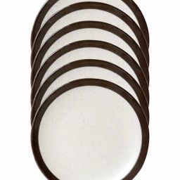 Servewell Solid White Melamine 6 Pieces Dinner Plates-11