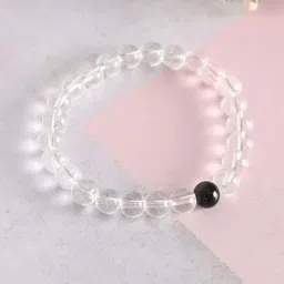 NVR Transparent Beaded Elasticated Bracelet for Unisex-image-43