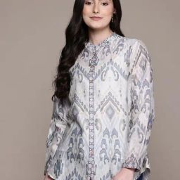 AARKE RITU KUMAR Grey Gloria Shirt With Camisole-image-90