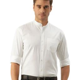 Hancock White Cotton Slim Fit Shirt-image-25