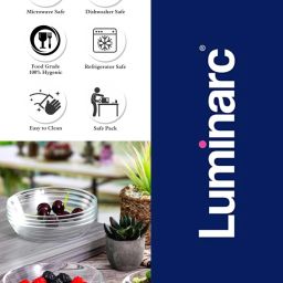 Luminarc Transparent Glass Snack Bowls Platters - Set of 6 image 5