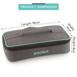 Magnus Borosilicate Glass Vivid Lunch Box With Pouch & 2 Square Glass Containers (320 Ml Each) image 3