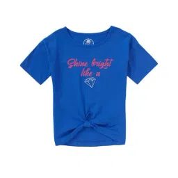 Cub McPaws Kids Blue Printed  Top-image-93