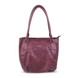 Mochi Maroon Textured Medium Shoulder Handbag-picture-37