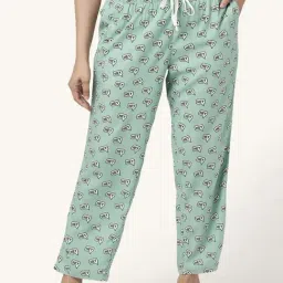 Dreamz by Pantaloons Sage Green Printed Pyjamas-image-90