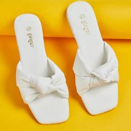 Ginger by Lifestyle Women's White Casual Sandals-image-49