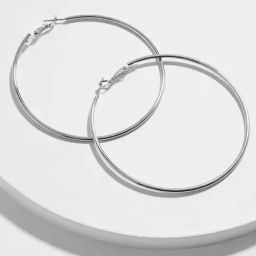 Accessorize London Silver Hoop Earrings-picture-41