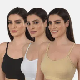 mod & shy Multicolor Non Padded Bra (Pack of  3)-picture-47