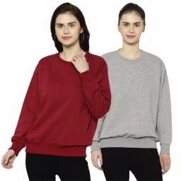 Vimal Jonney Grey & Maroon Round Neck Pullover - Pack of 2-picture-43