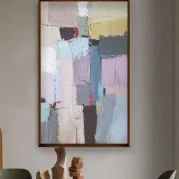 The Art House Abstract Multicolor Canvas Wall Painting-47