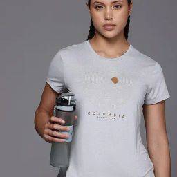 Columbia Grey Blended Regular T-Shirt-image-61