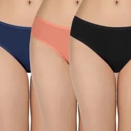 Amante Multicolor Cotton Bikini Panty (Pack of 3)-image-67