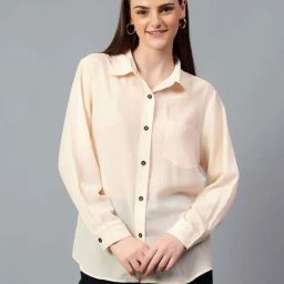 Kotty Beige Plain Shirt-image-8