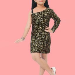 FASSY Girls Printed A-Line Dress-image-9