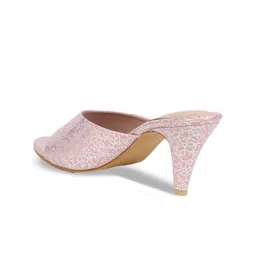 Shezone Printed Open Toe Kitten Heel image 2