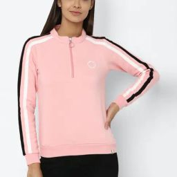 Allen Solly Pink Striped Sweatshirt-image-78