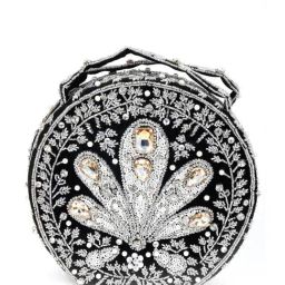 Odette Black Embellished Clutch-image-34