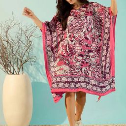 The Kaftan Company Pink Printed Kaftan-image-68