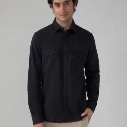 SUBTRACT Black Regular Fit Cotton Shirt-image-67