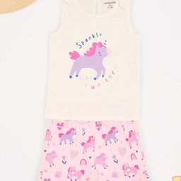 Pantaloons Baby Girls Printed Pure Cotton Top With Shorts-image-64