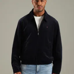 Tommy Hilfiger Navy Cotton Regular Fit Jacket-picture-32