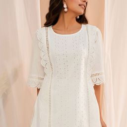 Libas Ethnic Motifs Printed V-Neck Empire Kurti-42