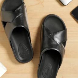 Florsheim Men's Stark Black Cross Strap Sandals-41