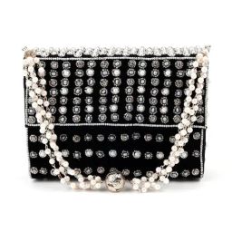 Odette Black Embellished Clutch-image-35