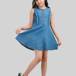 BEING NAUGHTY Denim A-Line Dress-12