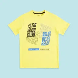 Pantaloons Junior Yellow Cotton Printed T-Shirt-picture-5
