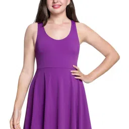 Amante Purple Padded Swim Dress-picture-45