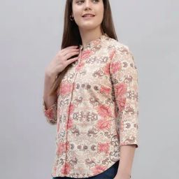 Cantabil Multi Color Regular Fit Printed Tunic image 4