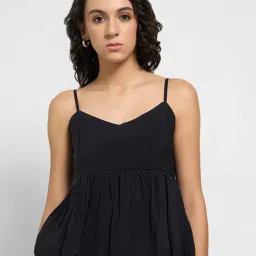 People By Pantaloons Jet Black Regular Fit Top-image-49