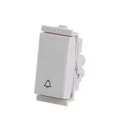 RAPID Sumo Bell Push Switch 1 Module 6 Amp White, R-2027 (Pack of 20)-66