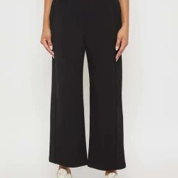 Madame Black Straight Fit Trackpants-image-5
