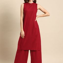 Anouk Pure Cotton Kurta with Palazzos-image-80