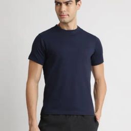 Reebok Navy Regular Fit Sports T-Shirt-image-57
