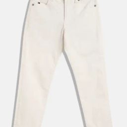 TOMMY HILFIGER Boys White Cotton Slim Fit Mid Rise Jeans-picture-8