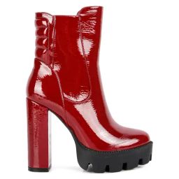 London Rag Women's Burgundy Casual Booties-image-82